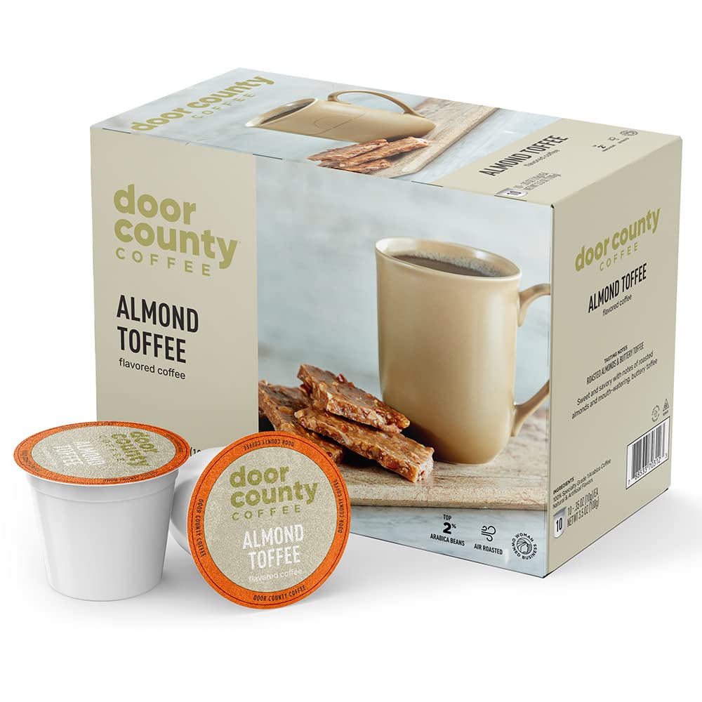 Door County Coffee Almond Toffee Flavored Medium Roast Gourmet Ground Coffee
| Door County Coffee 100% Specialty Arabic
