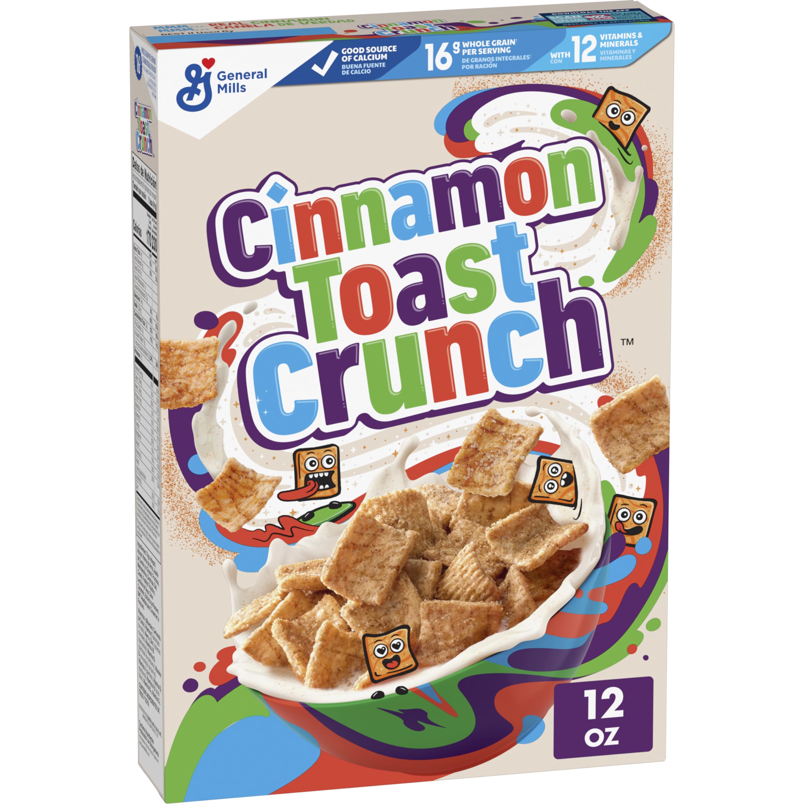 Cinnamon Toast Crunch Crispy Cinnamon Cereal for Kids, Perfectly Crunchy Breakfast Cereal, 12 oz
Cinnamon Toast Crunch 1